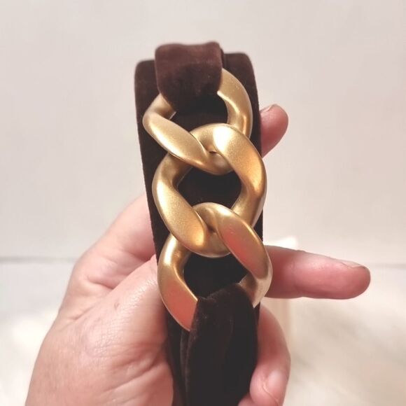 VELVET GOLD CHAIN LINK HEADBAND - Picture 5 of 7